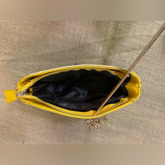 🍋 Women Lemon Slice Shape PU Leather Mini Cross Body Bag Shoulder Chain Bag - Picture 14 of 16